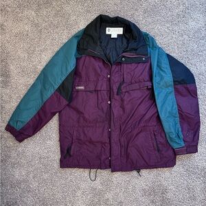 Columbia Men's Purple and Teal Performance Jacket
